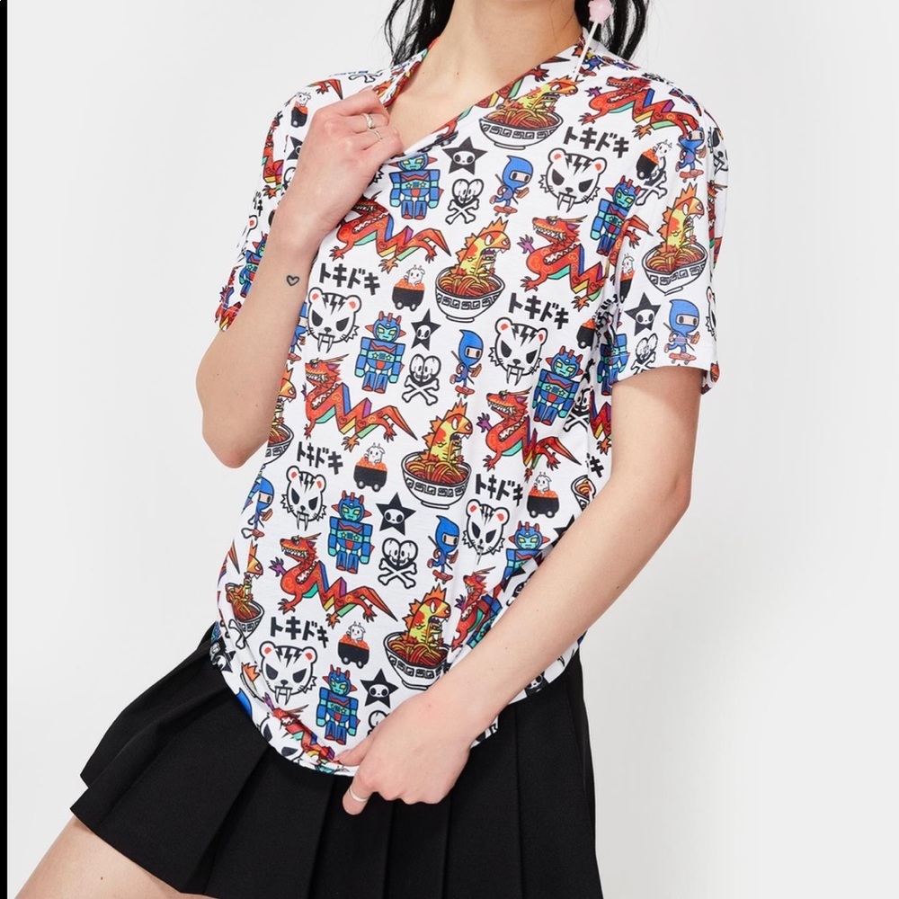 NWT Tokidoki: Rare 🔥 Small Collectible White Kawaii Short Sleeve Graphic Tee - Picture 2 of 4